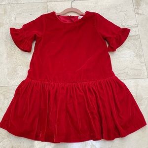Gymboree velvet red dress 6
